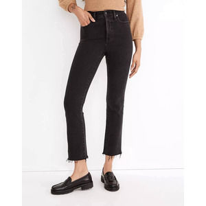 MADEWELL Petite Cali Demi-Boot Jeans in Bayland Wash: Raw-Hem Edition 29 P